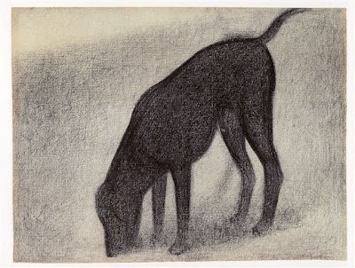 Georges Seurat, disegno di un caneGeorges Seurat, disegno di un cane